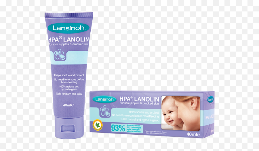 Lansinoh Hpa Lanolin Nipple Cream 40ml - Hpa Lanolin Png,Nipple Png