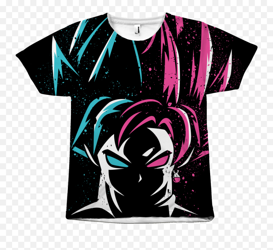 Super Saiyan - Goku Rose Vs Goku God Ssj All Over Print T Shirt Tl00954ao Goku Black Png,Goku Black Rose Png