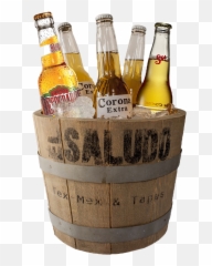 Download Bucket Bier - Glass Bottle Full Size PNG Image