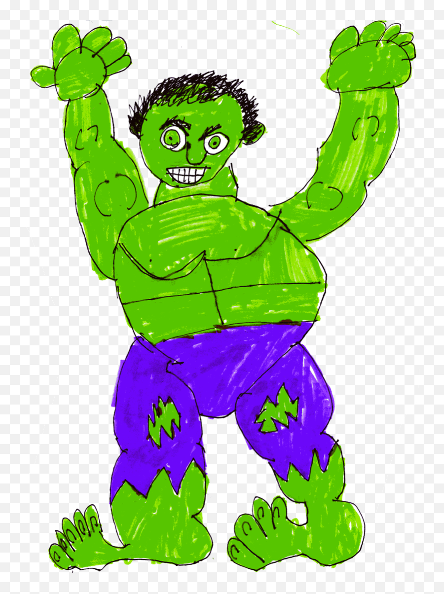 Download Superhero Collection The Incredible Hulk - Hulk Easy Drawing Of Hulk Png,Incredible Hulk Png
