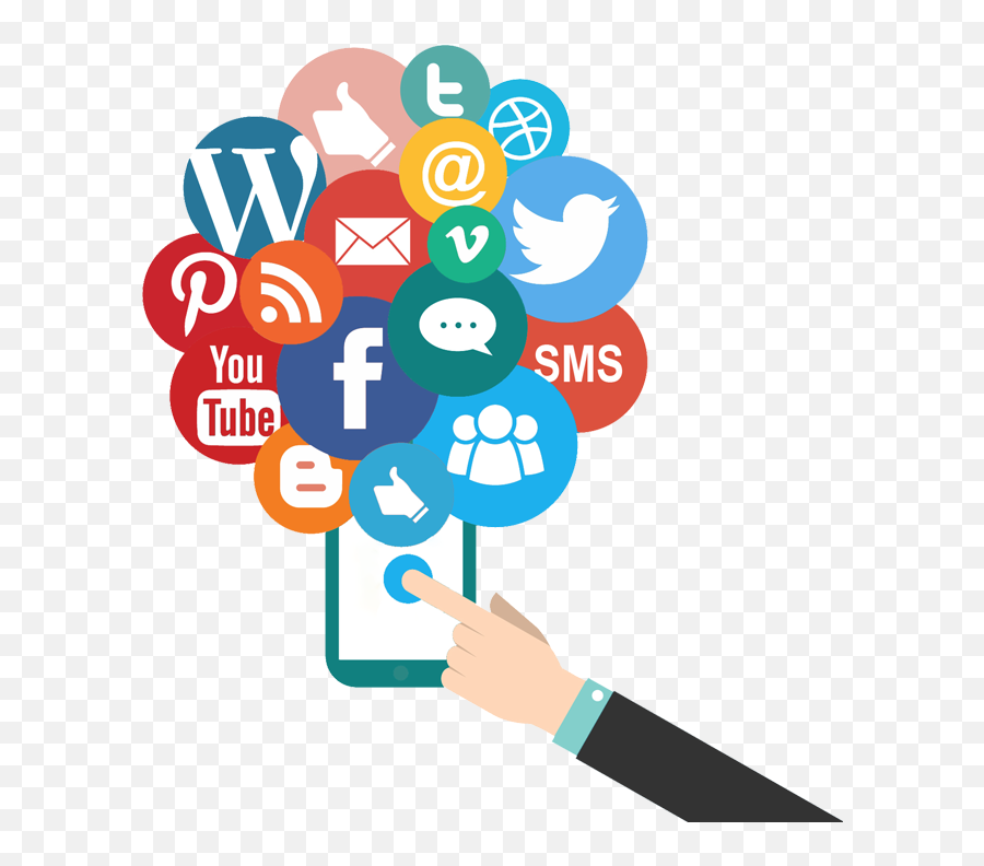 Social Media Clipart Png - Social Media Wallpaper Online Business Advertising Social Media,Online Png