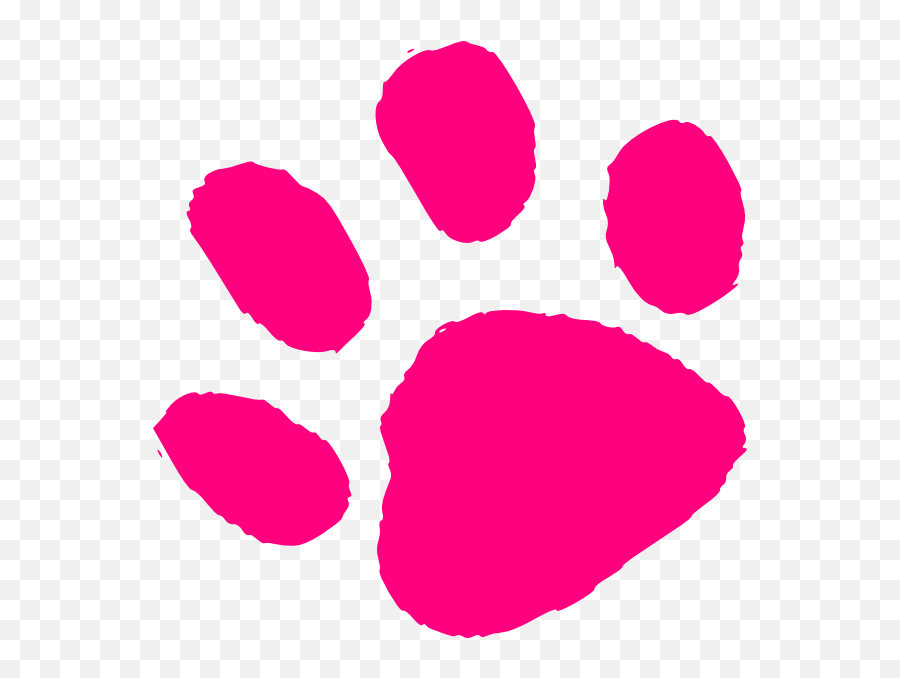 Pink Paw Print Clip Art - Vector Clip Art Pink Paw Print Clip Art Png,Paw Png