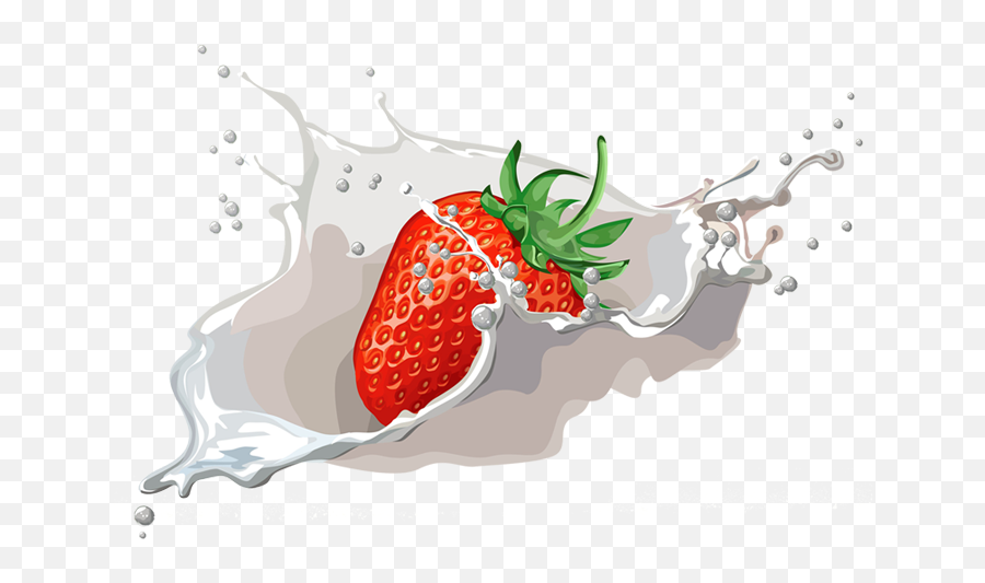 Vector Splashes Strawberry Transparent U0026 Png Clipart Free - Milk Splash Vector Png,Strawberries Transparent Background