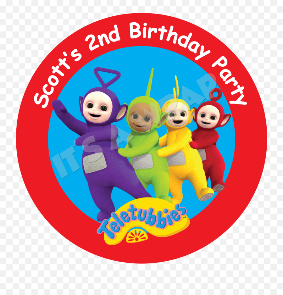 Download Teletubbies Party Box Stickers - Teletubbies Happy Birthday Png,Teletubbies Png