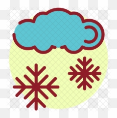 Snow Falling Icon Of Flat Style - Simple Snowflake Clipart Transparent Background Png,Snowflakes Falling Png
