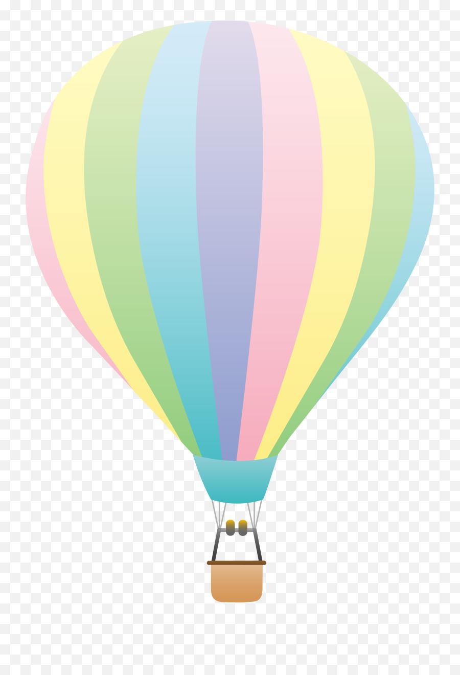Fire Clipart Hot Air Balloon - Pastel Hot Air Balloon Clip Art Png,Hot Air Balloon Transparent