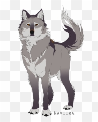 Download Wolf Cartoon Png Image - Anime Gray And White Wolf,Wolf Cartoon Png