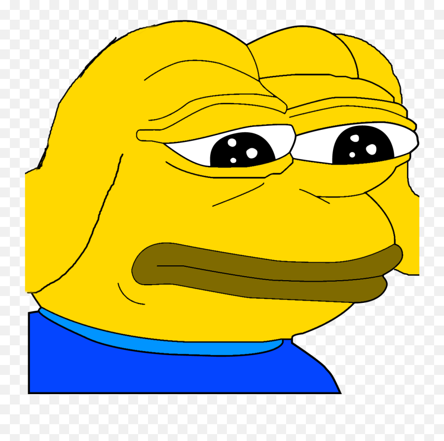 Download Hd Sad Frog Face - Stickers Tumblr Memes Pepe The Frog Dog Png,Sad Pepe Png