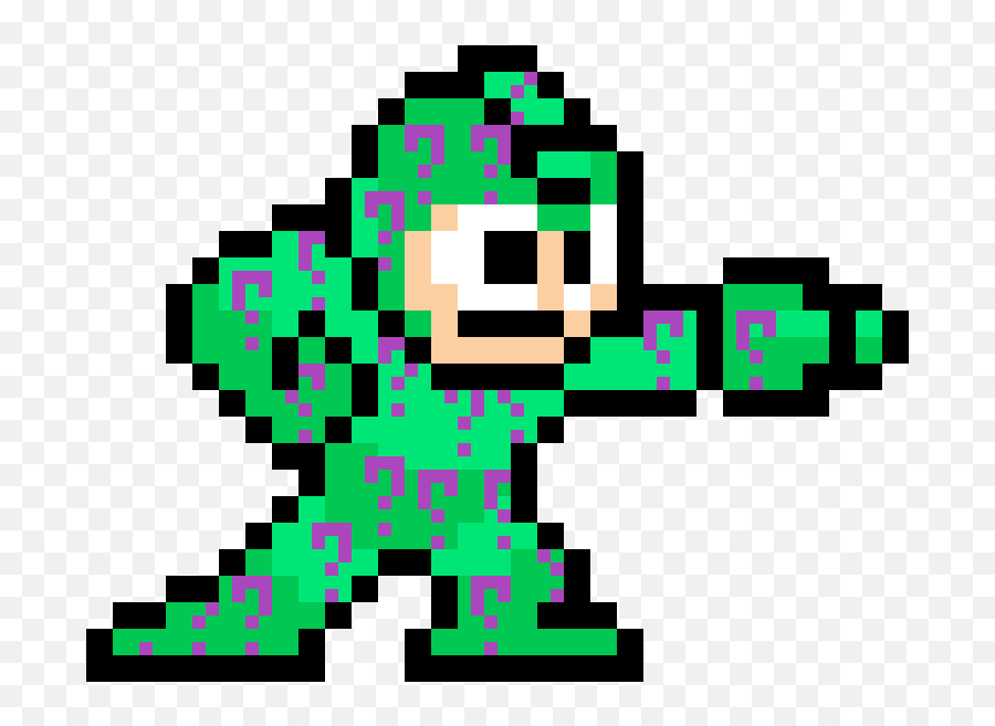 Pixilart - Riddler Mega Man By Noblestrike23 Mega Man Pixel Art Png,Riddler Png