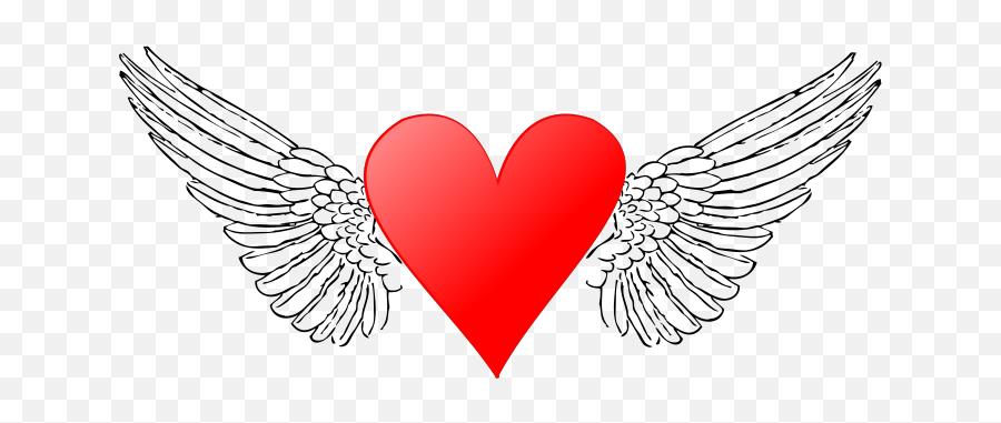 Wings N Heart Ff Png Svg Clip Art For - Girly,Heart With Wings Icon