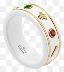 Gucci Icon Ring With Gemstones - Solid png