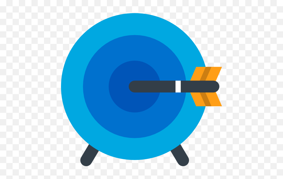 Arrow Target Darts Archery Targeting Weapons Dart - Objective Cartoon Png,Darts Icon