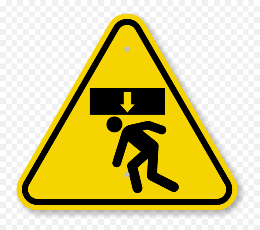 Iso Body Crush Force From Above Sign - Body Crush Warning Label Png,Crush Icon