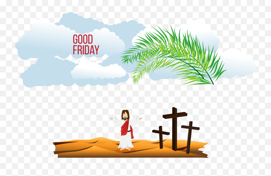 Download Vector Christian Of Cross Illustration Jesus - Jesus Good Friday Png,Jesus Cross Png
