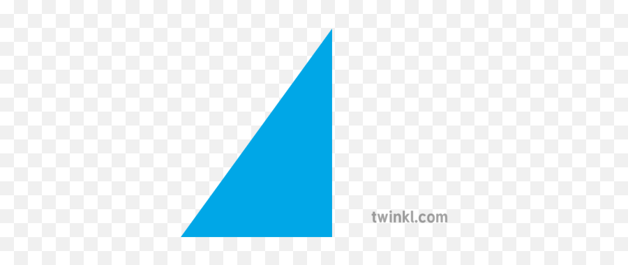 Right Angle Triangle Blue Illustration - Twinkl Blue Right Angle Triangle Png,Blue Triangle Png