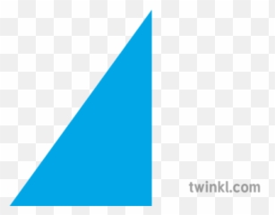 Right Angle Triangle Blue Illustration - Twinkl Blue Right Angle Triangle Png,Blue Triangle Png
