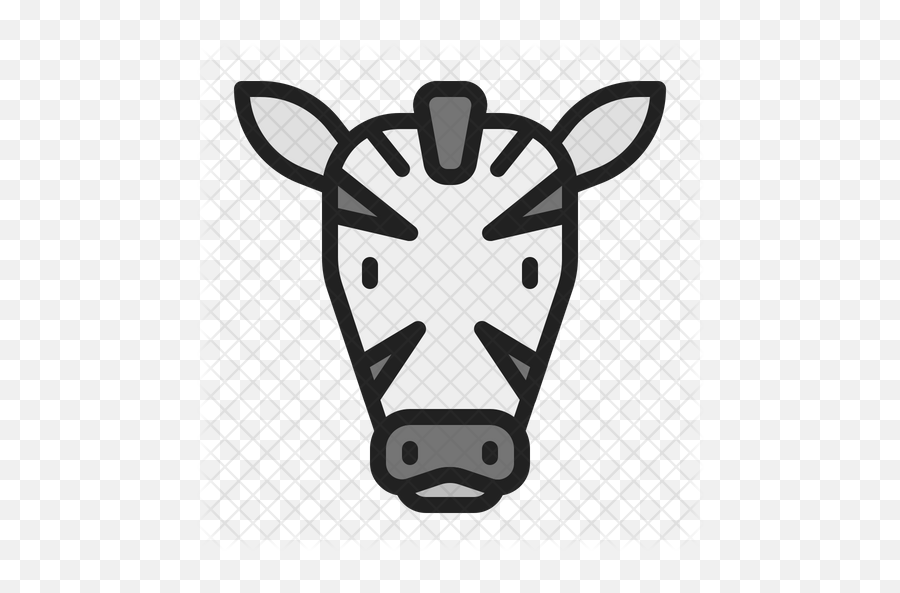Zebra Icon Of Colored Outline Style - Cartoon Png,Zebra Logo Png
