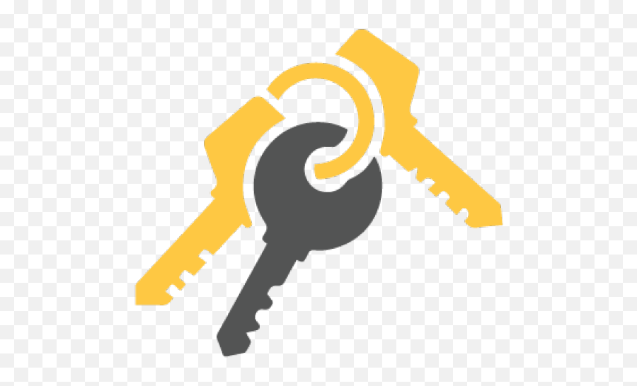Rent Clipart Student Housing - Key Icon Black And White Green Keys Icon Png,White Key Icon