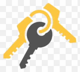 Rent Clipart Student Housing - Key Icon Black And White Green Keys Png