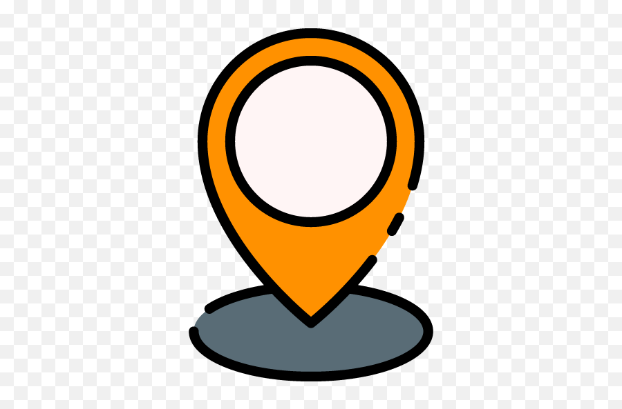 Location Icon Png Color - Dot,Orange Location Icon