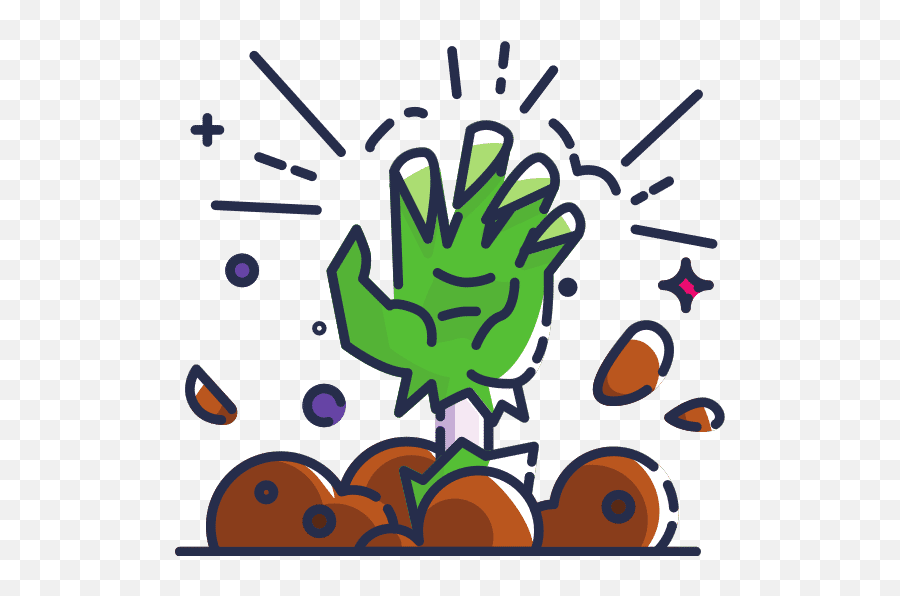 Death Zombie Hand In Coffin Halloween Icon - Canva Dot Png,Zombie Hand Icon