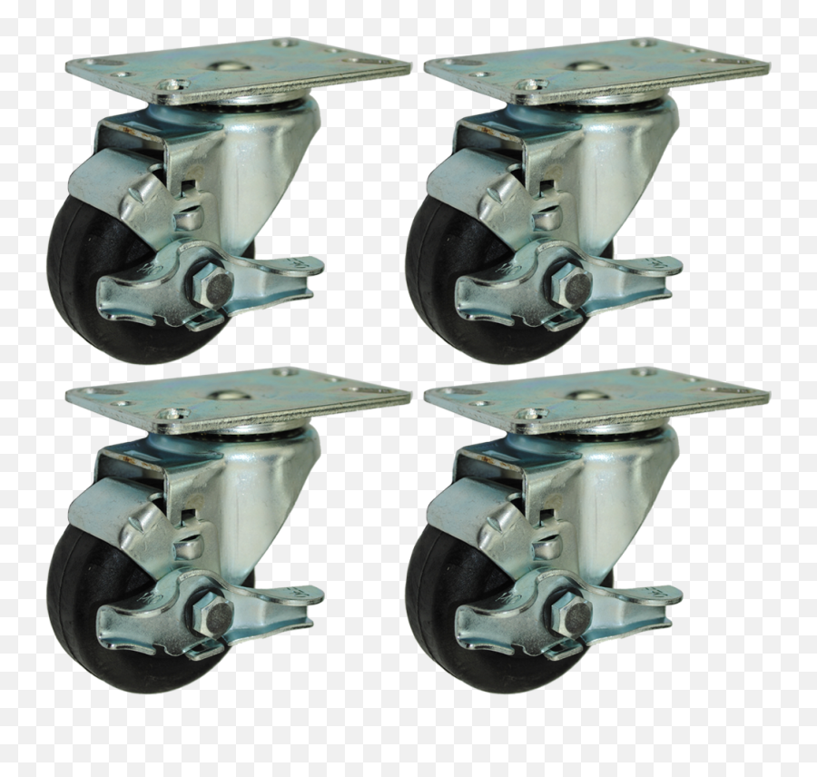 3u201d Bakery Rack Oven Casters Set Of 4 All Brakes - Vertical Png,Icon Machine Tool