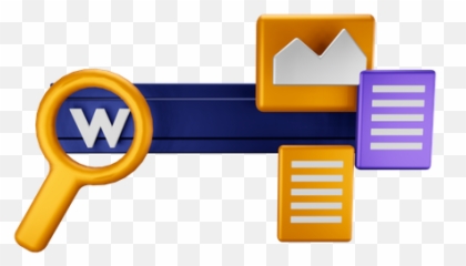 Keyword Research Icon - Download in Colored Outline Style Horizontal png
