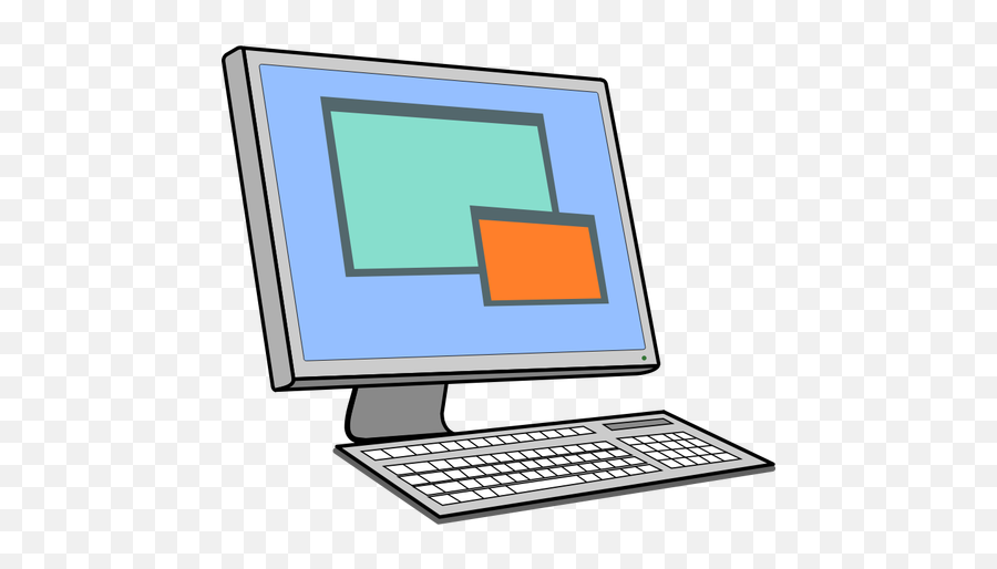 Screen And Keyboard Vector Drawing Public Domain Vectors Png Computer Icon