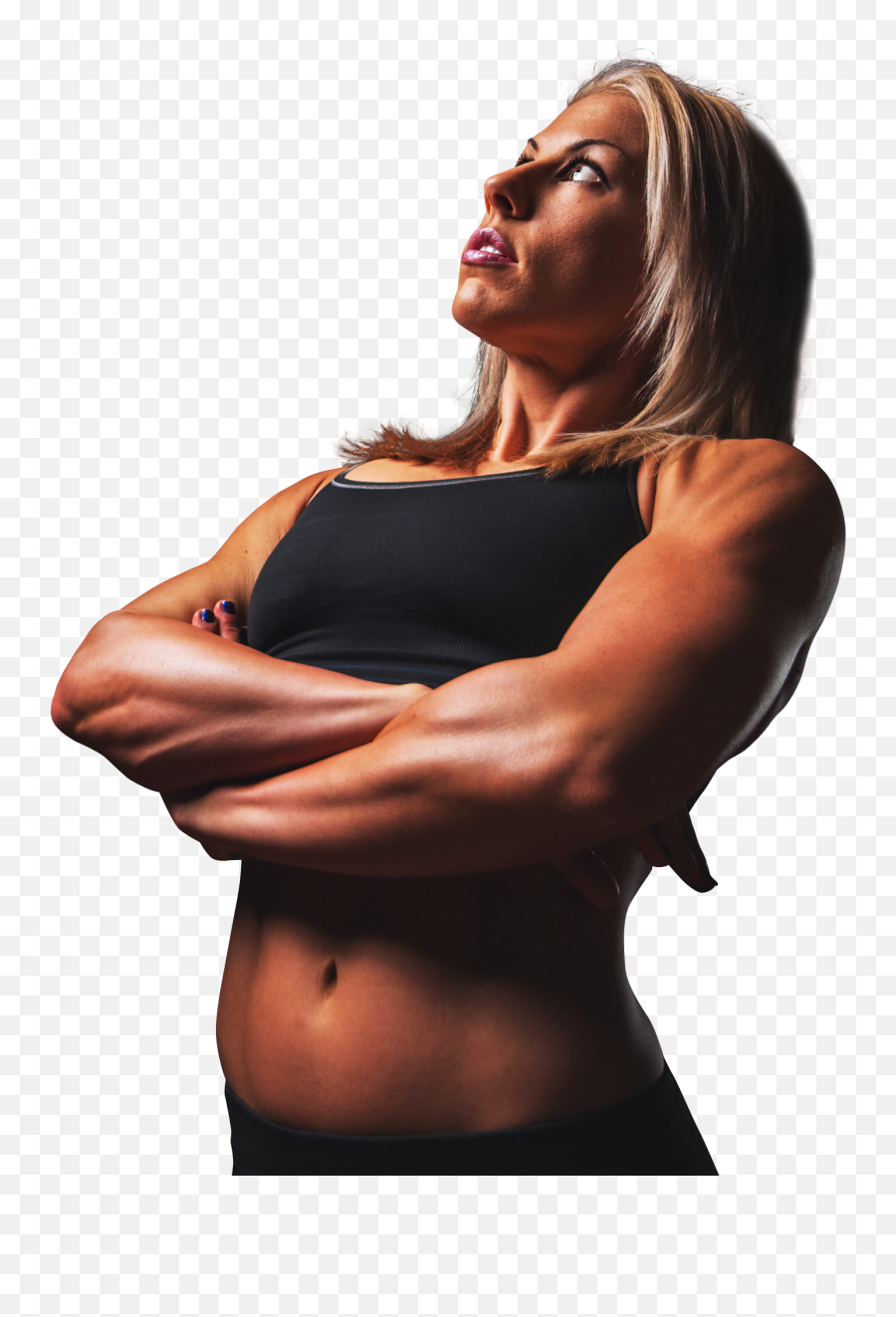Beautiful Muscular Fit Woman Standing Png Image - Pngpix Body Builder Girl Png,Muscles Png