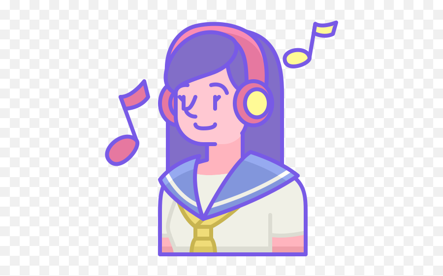 Schoolgirl - Free Music Icons Png,Anime Girl Gif Icon