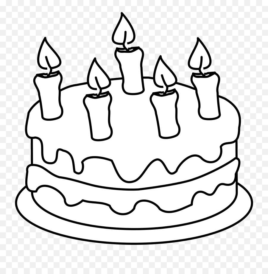 Happy Birthday Cake Clipart - Colouring Pages Of Cake Png Birthday Cake Coloring Page,Birthday Cake Clipart Transparent Background