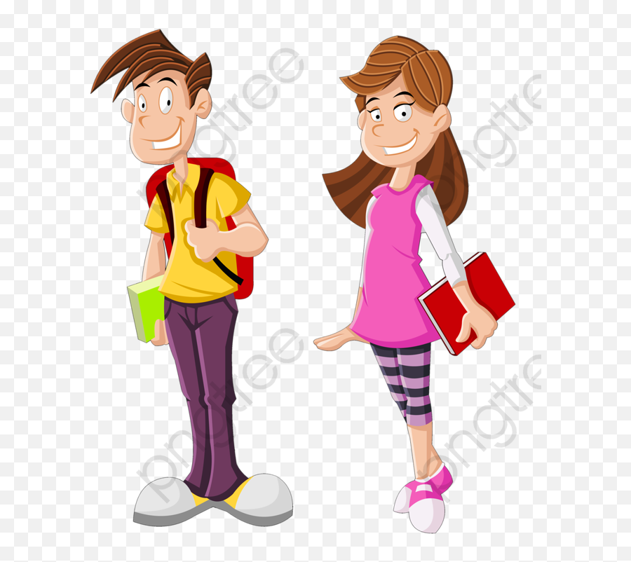 Modern High School Students Clipart - Transparent Background High School Student Clipart Png,Student Clipart Png