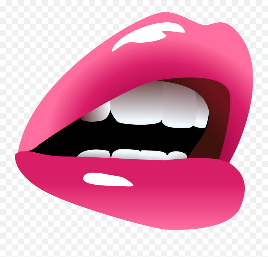Hd Mouth Pink Png Clipart Image - Open Mouth Side View Clipart,Lips Png