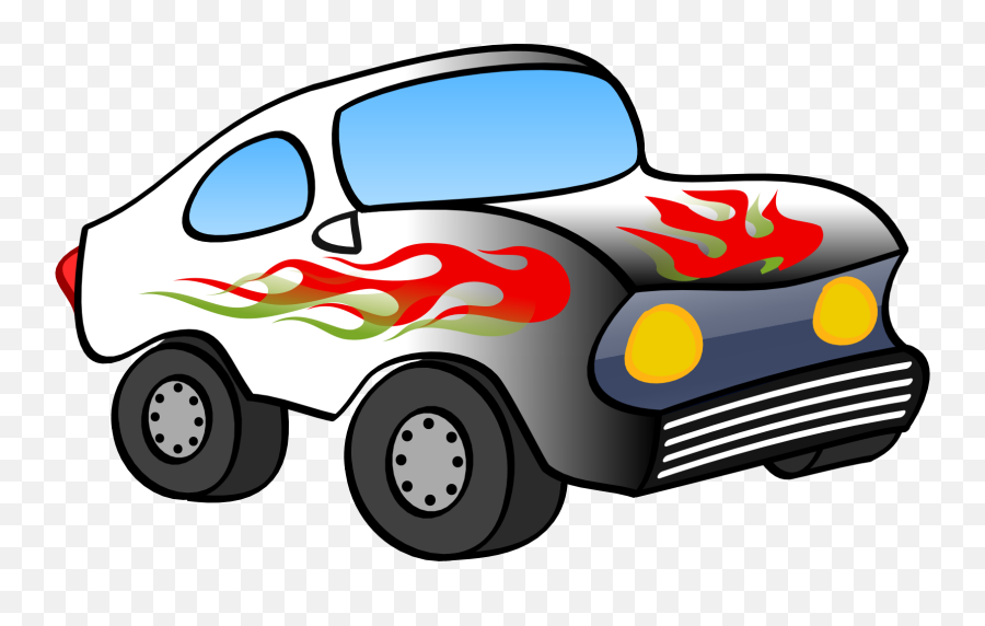 Cartoon Hot Rod Clip Art - Vector Clip Art Hot Wheels Animated Car Png,Hot Rod Png