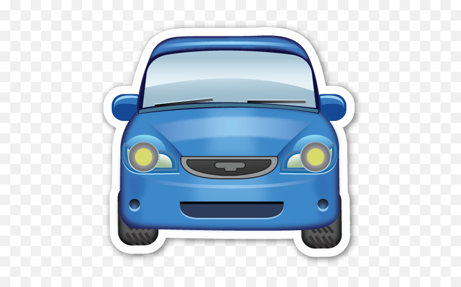 Oncoming Automobile Emoji Stickers Emojis Car Insurance - Emoticon Auto Png,Emojis Transparent Background