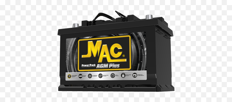Batería Mac Agm Baterías Clarios - Baterias Mac Png,Batteries Png