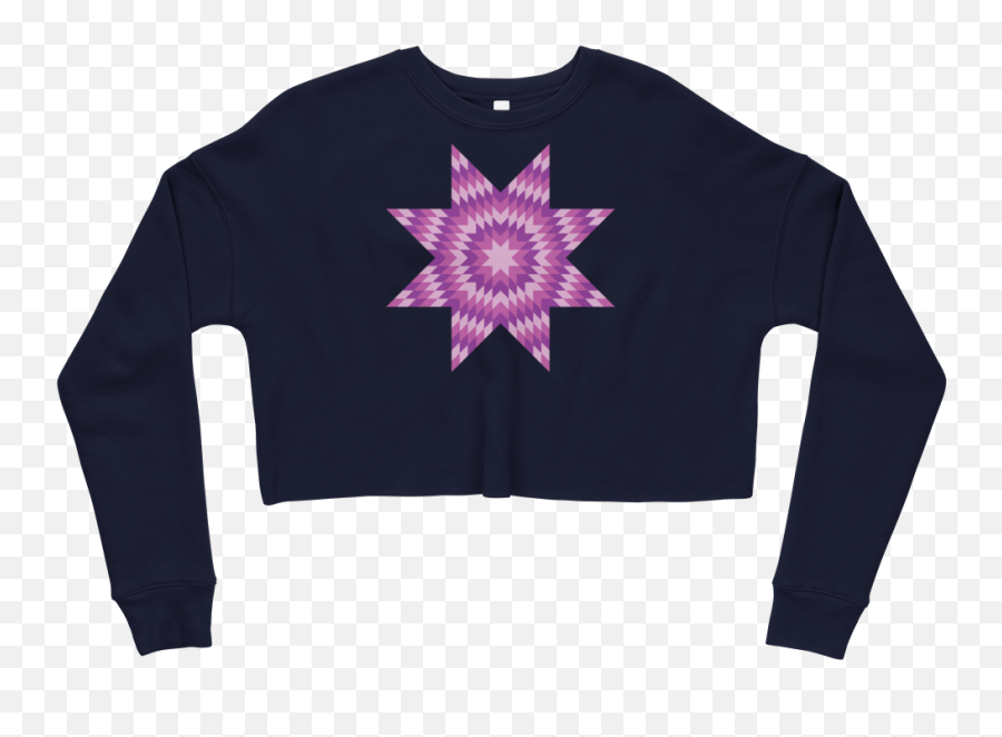 Purple Star Crop Sweatshirt - Sweater Png,Purple Star Png