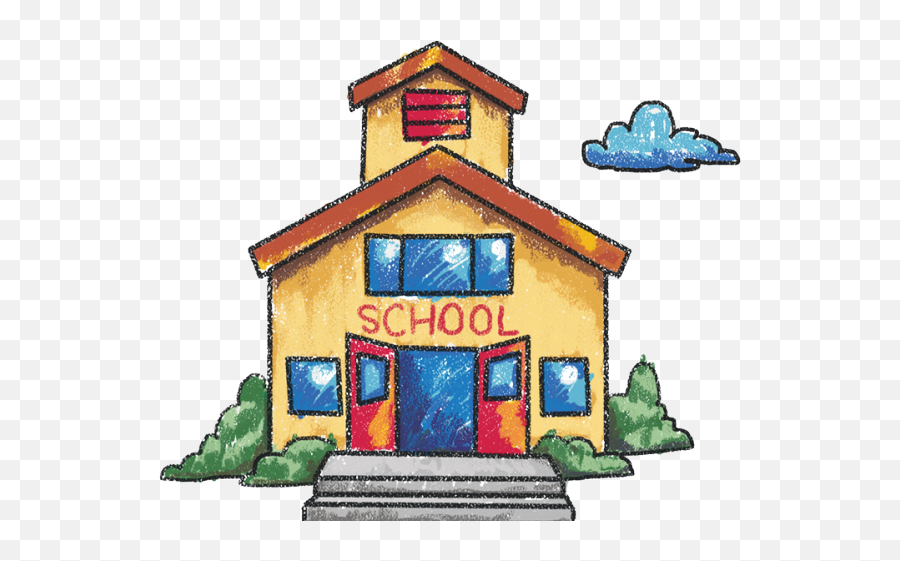Clipart Old School House - Animated Old School House Png,Schoolhouse Png