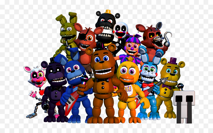 Titlescreen Animatronics By - Five Nights At Png,Five Nights At Freddy's Png