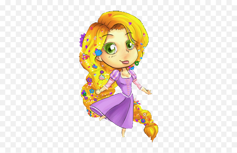 Rapunzel Clipart Gif Transparent - Princess Rapunzel Chibi Png,Rapunzel Transparent