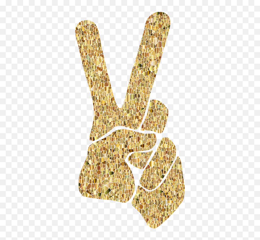 Metalfashion Accessoryglitter Png Clipart - Royalty Free Peace Sign With Fingers Background,Gold Glitter Png