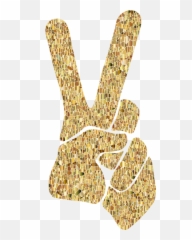 Metalfashion Accessoryglitter Png Clipart - Royalty Free Peace Sign With Fingers Background