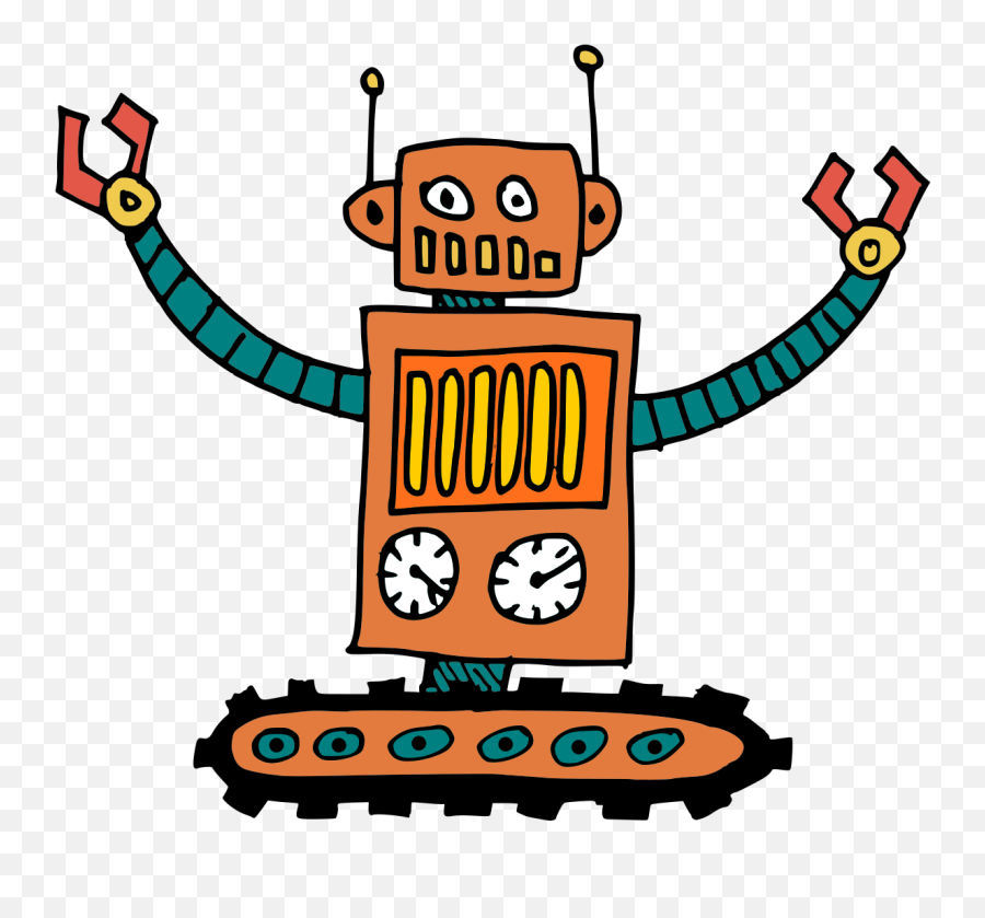 6 Silly Cartoon Robot Vector Eps Svg Png Transparent - Robot Vector,Robot Transparent Background