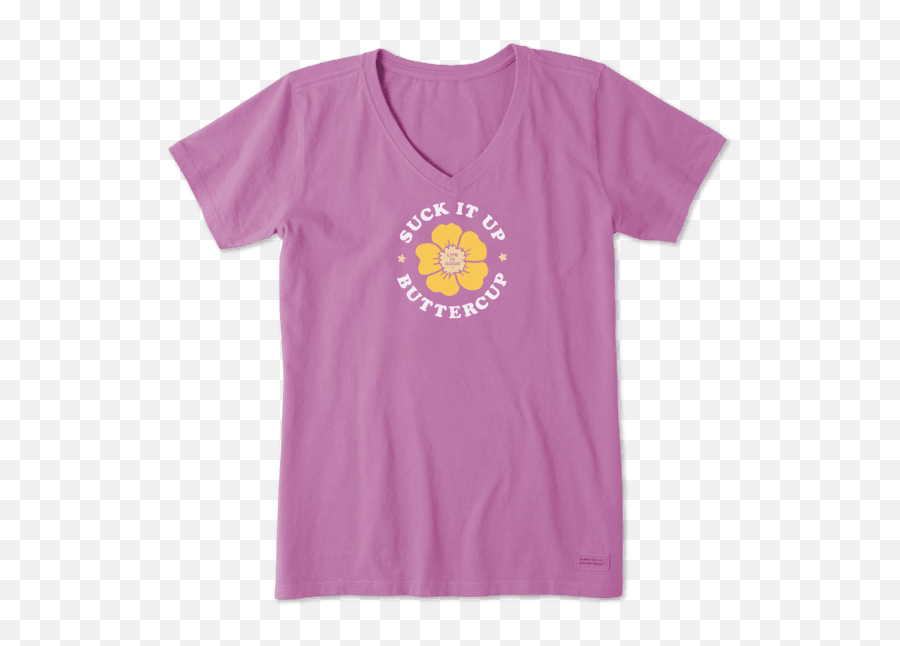 Womenu0027s Buttercup Crusher Vee Life Is Good Official Site - Life Is Good Shirt Beige Png,Buttercup Png