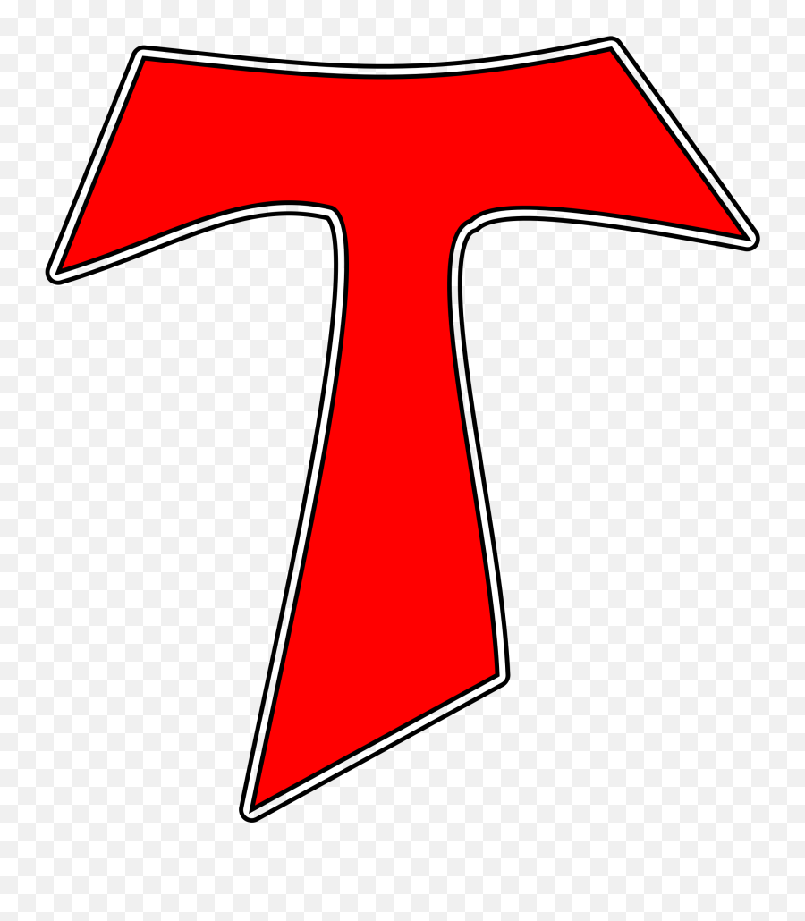 Red Letter T - Tau Cross Svg Png,Letter T Png