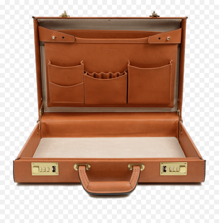 Open Leather Briefcase Transparent Png - Attache Case Leather,Leather Png