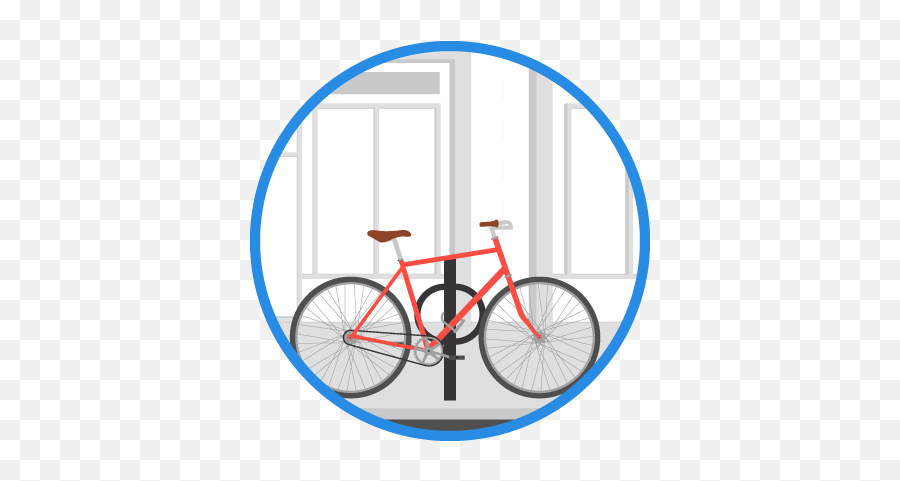 Download A Bike Parked To Rack - Merida Crossway Fixed Gear With Disc Brakes Png,Bike Rack Png