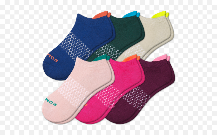 Womenu0027s Solid Neon Tipping Ankle Sock 6 - Pack Unisex Png,Sock Png