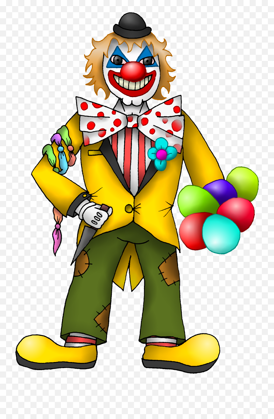 Download Bibo The Clown - Clown Full Size Png Image Pngkit Transparent Cartoon Scary Clown,Clown Png