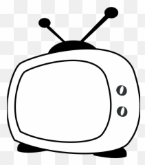 Tv Black White Line Art 999px 68 - Empty png